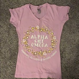 Alpha Chi Omega tight fitting teeshirt